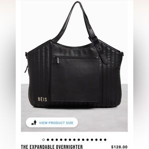 Beis expandable overnighter in black